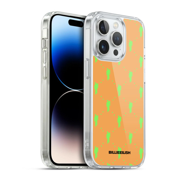 Billie Eilish Key Art Blohsh Pattern Soft Gel Case for Apple iPhone 14 Pro & MagSafe