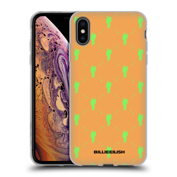 Billie Eilish Key Art Blohsh Pattern Soft Gel Case for Apple iPhone XS Max