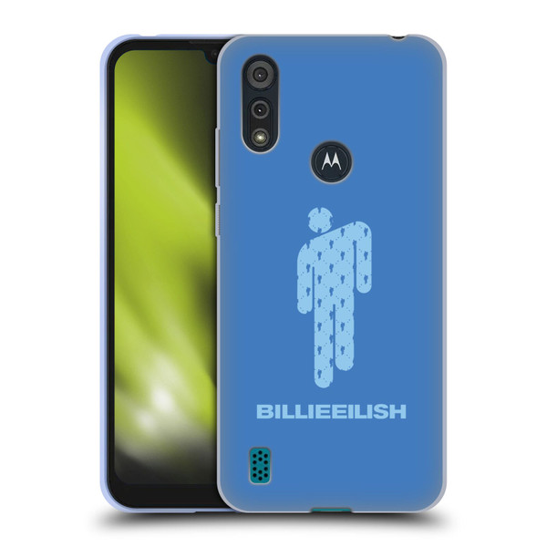 Billie Eilish Key Art Blohsh Blue Soft Gel Case for Motorola Moto E6s (2020)