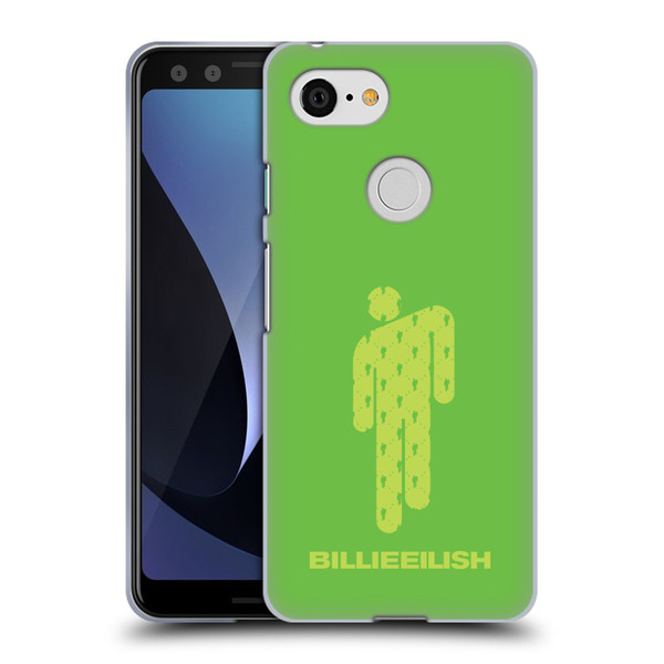 Billie Eilish Key Art Blohsh Green Soft Gel Case for Google Pixel 3