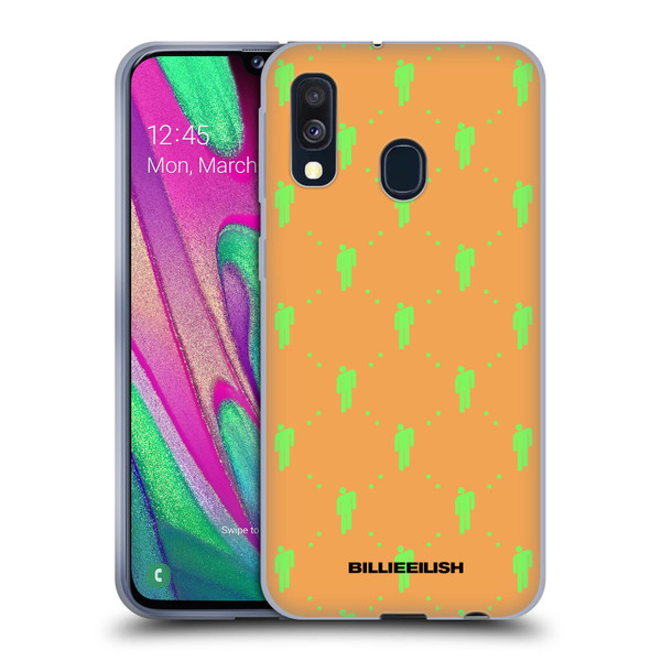 Billie Eilish Key Art Blohsh Pattern Soft Gel Case for Samsung Galaxy A40 (2019)