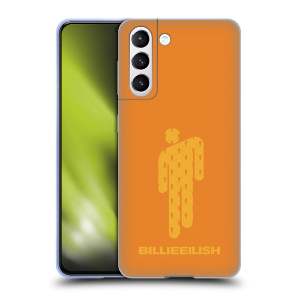 Billie Eilish Key Art Blohsh Orange Soft Gel Case for Samsung Galaxy S21 5G