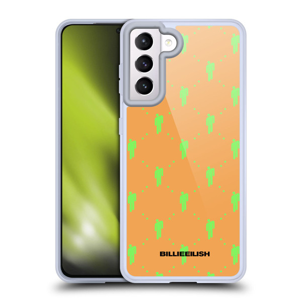 Billie Eilish Key Art Blohsh Pattern Soft Gel Case for Samsung Galaxy S21 5G & MagSafe