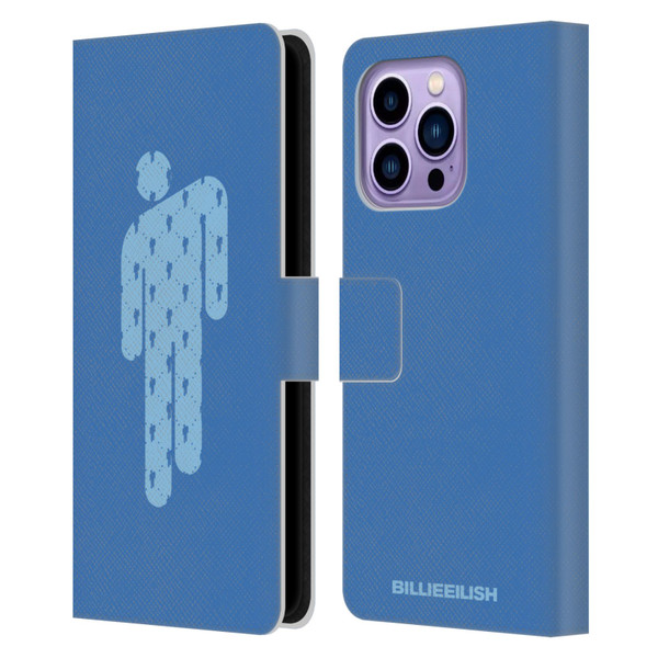 Billie Eilish Key Art Blohsh Blue Leather Book Wallet Case Cover For Apple iPhone 14 Pro Max