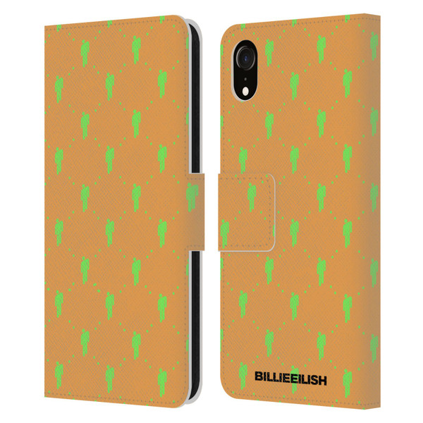 Billie Eilish Key Art Blohsh Pattern Leather Book Wallet Case Cover For Apple iPhone XR