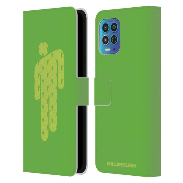 Billie Eilish Key Art Blohsh Green Leather Book Wallet Case Cover For Motorola Moto G100