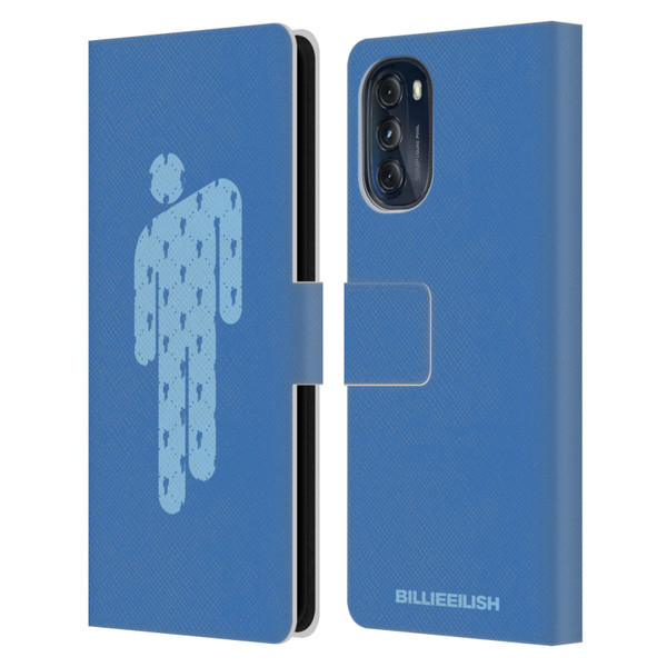 Billie Eilish Key Art Blohsh Blue Leather Book Wallet Case Cover For Motorola Moto G (2022)
