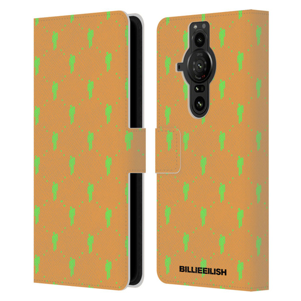 Billie Eilish Key Art Blohsh Pattern Leather Book Wallet Case Cover For Sony Xperia Pro-I