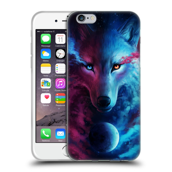 Jonas "JoJoesArt" Jödicke Wildlife Wolf Galaxy Soft Gel Case for Apple iPhone 6 / iPhone 6s