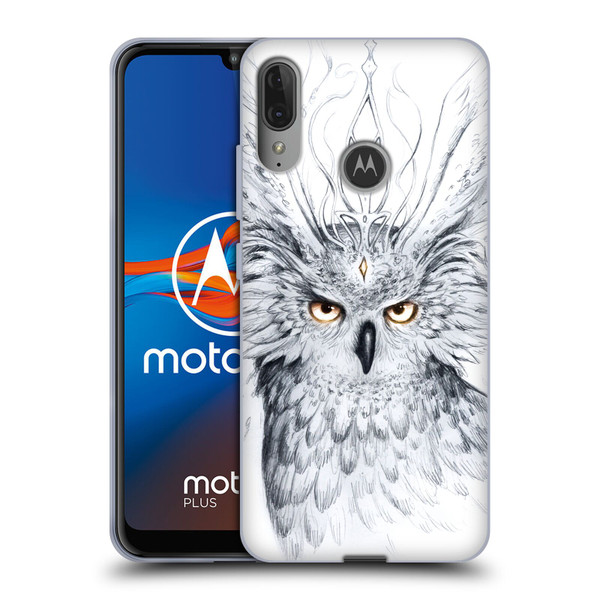 Jonas "JoJoesArt" Jödicke Wildlife Owl Soft Gel Case for Motorola Moto E6 Plus
