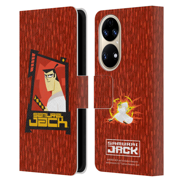 Samurai Jack Graphics Character Art 2 Leather Book Wallet Case Cover For Huawei P50