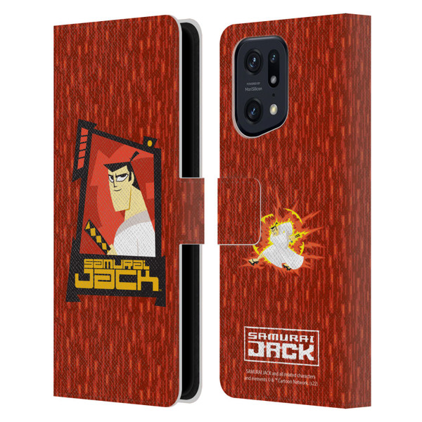 Samurai Jack Graphics Character Art 2 Leather Book Wallet Case Cover For OPPO Find X5 Pro