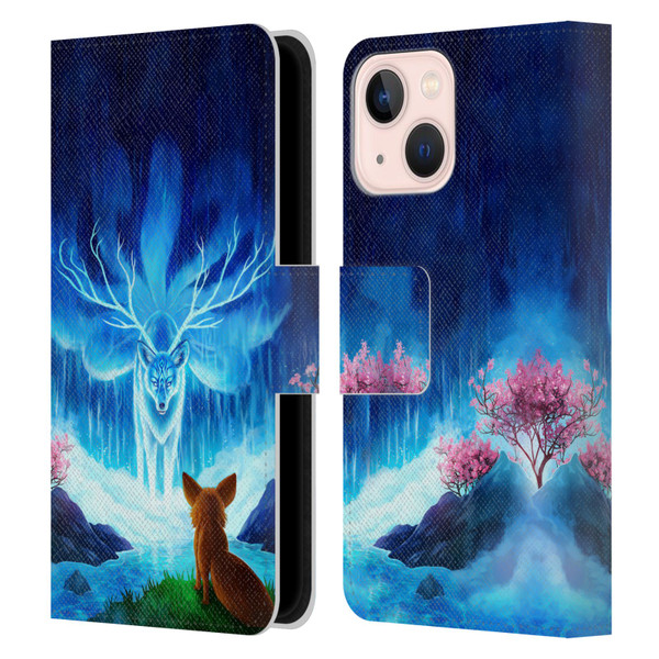 Jonas "JoJoesArt" Jödicke Wildlife Wisdom Leather Book Wallet Case Cover For Apple iPhone 13 Mini