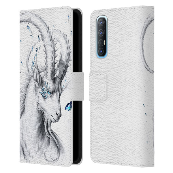 Jonas "JoJoesArt" Jödicke Wildlife Capricorn Leather Book Wallet Case Cover For OPPO Find X2 Neo 5G