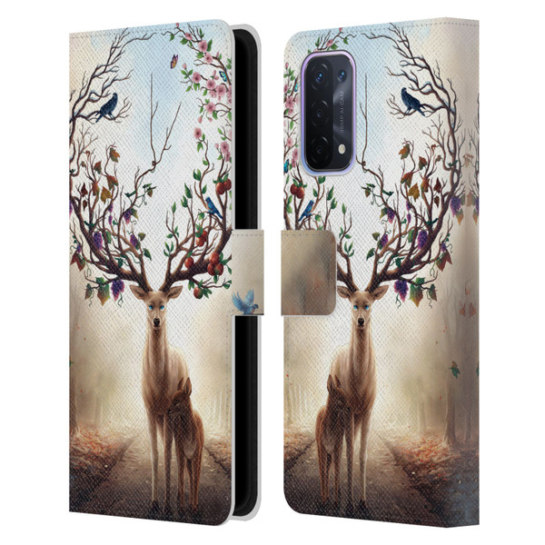Jonas "JoJoesArt" Jödicke Wildlife Seasons Leather Book Wallet Case Cover For OPPO A54 5G