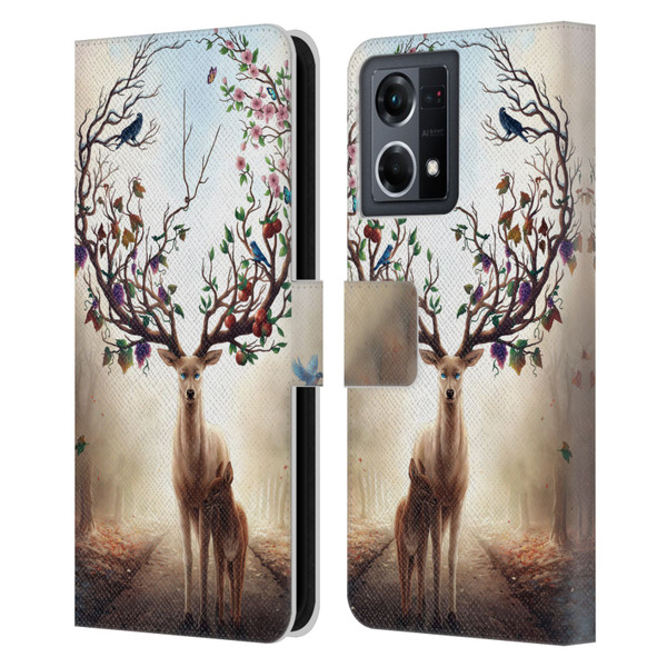 Jonas "JoJoesArt" Jödicke Wildlife Seasons Leather Book Wallet Case Cover For OPPO Reno8 4G