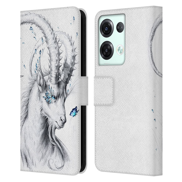 Jonas "JoJoesArt" Jödicke Wildlife Capricorn Leather Book Wallet Case Cover For OPPO Reno8 Pro
