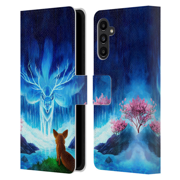 Jonas "JoJoesArt" Jödicke Wildlife Wisdom Leather Book Wallet Case Cover For Samsung Galaxy A13 5G (2021)