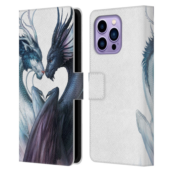 Jonas "JoJoesArt" Jödicke Wildlife 2 Yin And Yang Dragons Leather Book Wallet Case Cover For Apple iPhone 14 Pro Max