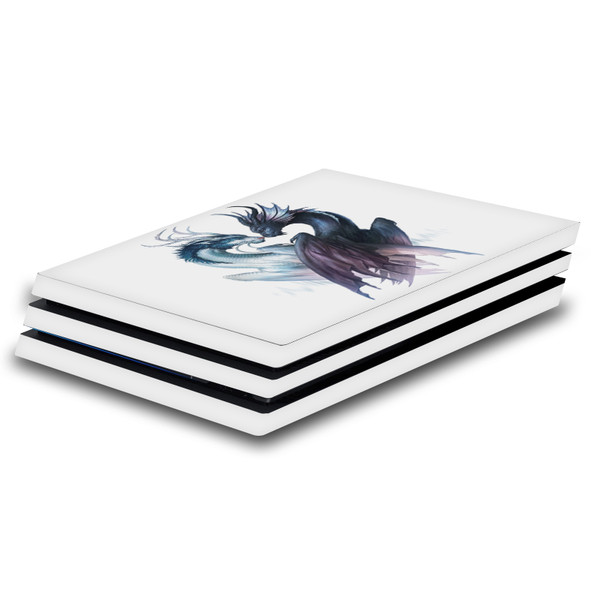 Jonas "JoJoesArt" Jödicke Art Mix Yin And Yang Dragons Vinyl Sticker Skin Decal Cover for Sony PS4 Pro Console