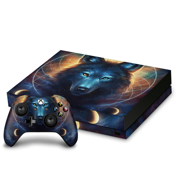 Jonas "JoJoesArt" Jödicke Art Mix Dreamcatcher Wolf Vinyl Sticker Skin Decal Cover for Microsoft Xbox One X Bundle