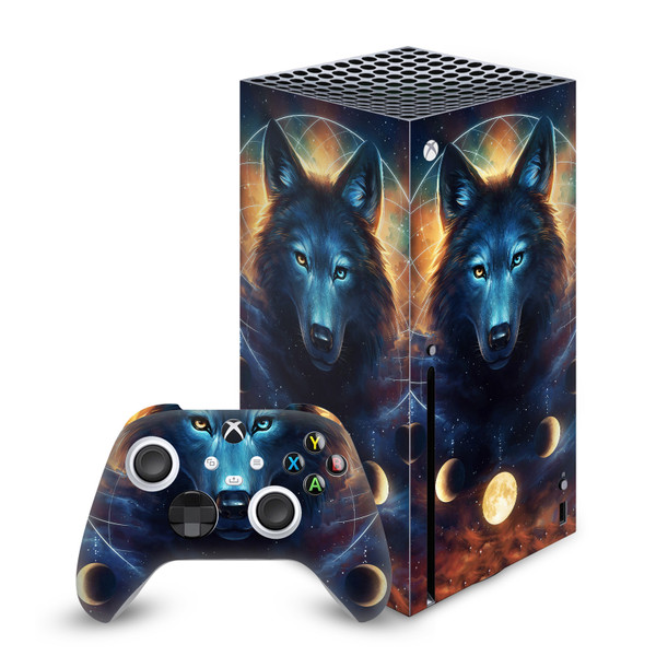 Jonas "JoJoesArt" Jödicke Art Mix Dreamcatcher Wolf Vinyl Sticker Skin Decal Cover for Microsoft Series X Console & Controller