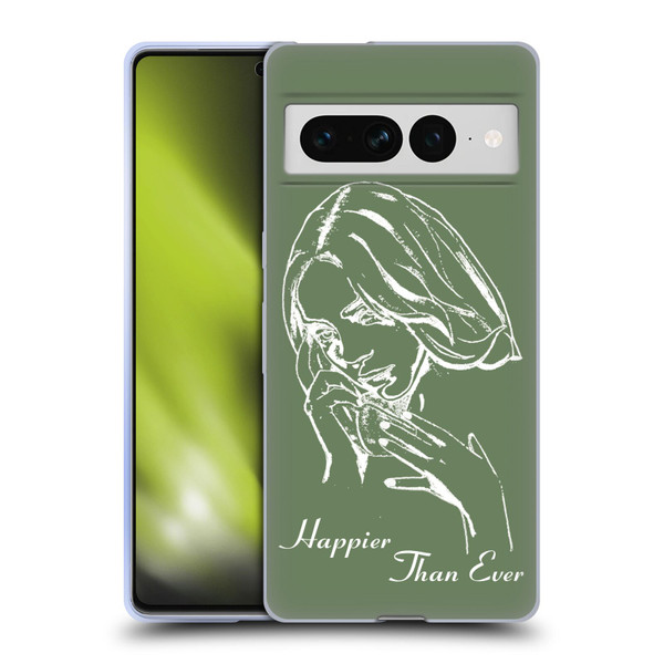 Billie Eilish Happier Than Ever Album Stencil Green Soft Gel Case for Google Pixel 7 Pro