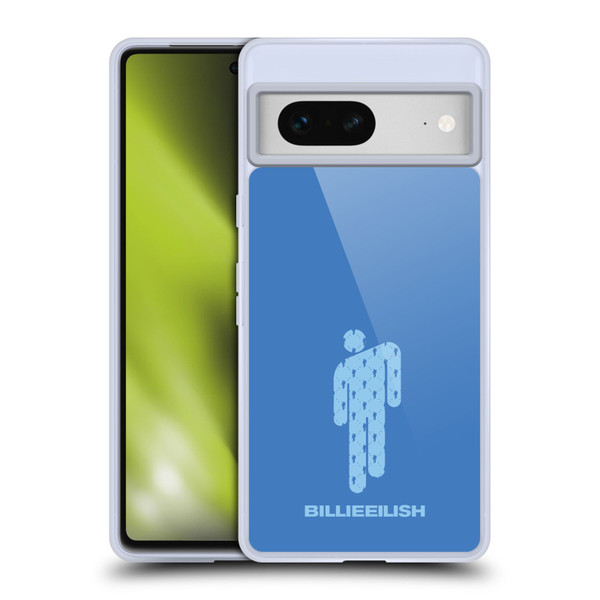 Billie Eilish Key Art Blohsh Blue Soft Gel Case for Google Pixel 7