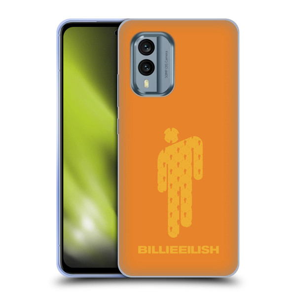 Billie Eilish Key Art Blohsh Orange Soft Gel Case for Nokia X30