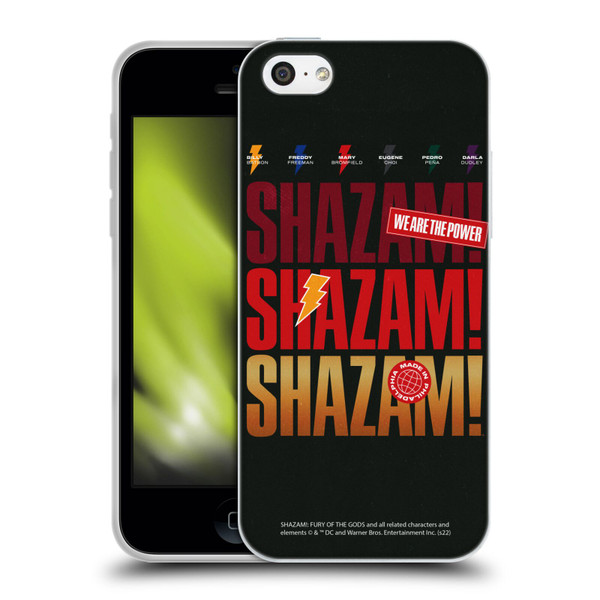 Shazam!: Fury Of The Gods Graphics Logo Soft Gel Case for Apple iPhone 5c