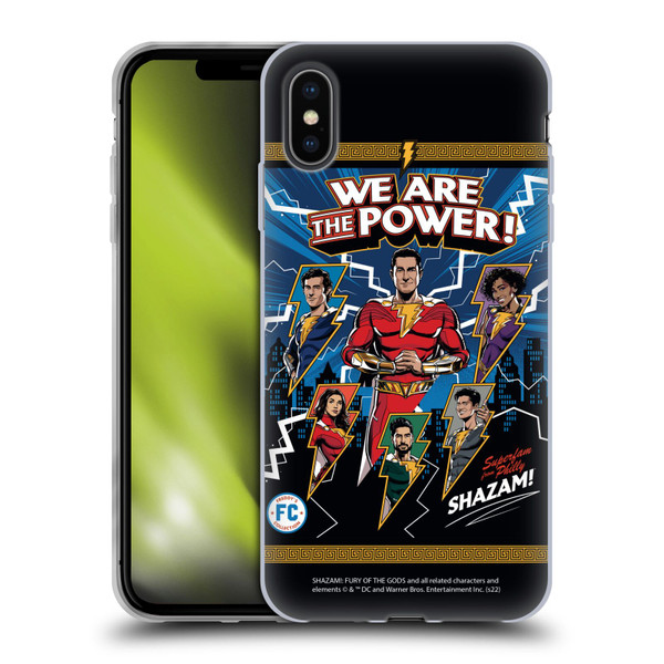 Shazam!: Fury Of The Gods Graphics Character Art Soft Gel Case for Apple iPhone XS Max