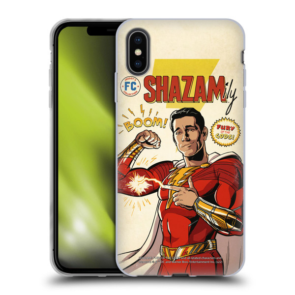 Shazam!: Fury Of The Gods Graphics Comic Soft Gel Case for Apple iPhone XS Max
