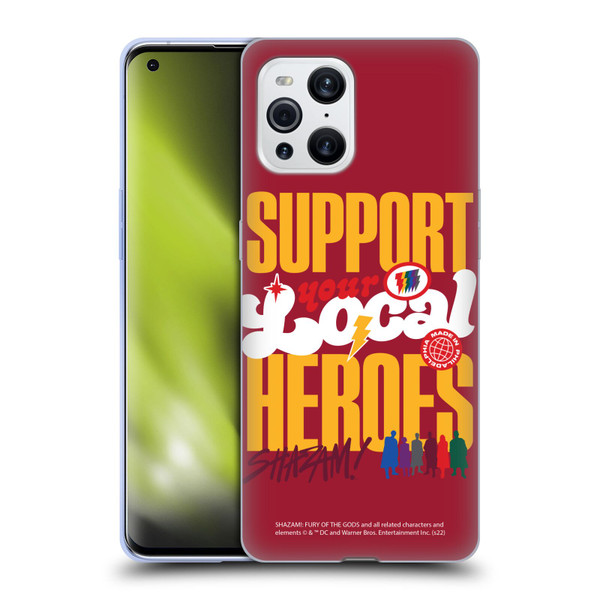Shazam!: Fury Of The Gods Graphics Typography Soft Gel Case for OPPO Find X3 / Pro