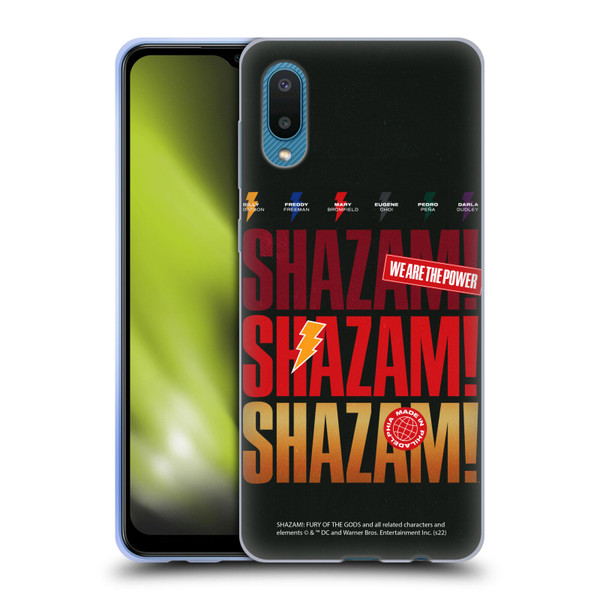 Shazam!: Fury Of The Gods Graphics Logo Soft Gel Case for Samsung Galaxy A02/M02 (2021)