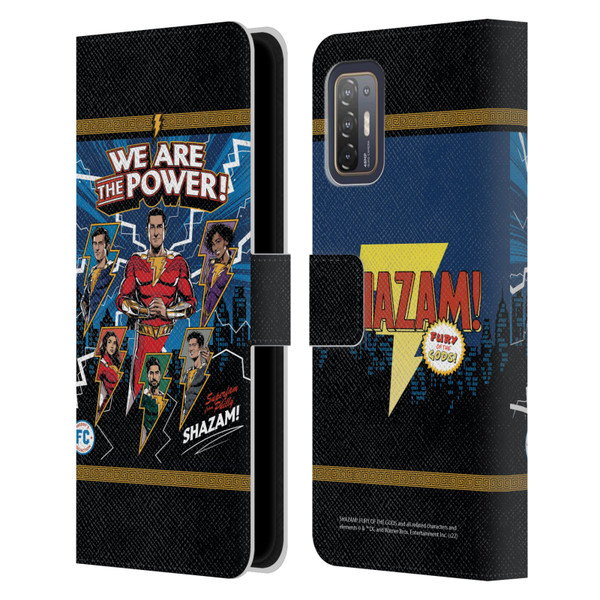 Shazam!: Fury Of The Gods Graphics Character Art Leather Book Wallet Case Cover For HTC Desire 21 Pro 5G