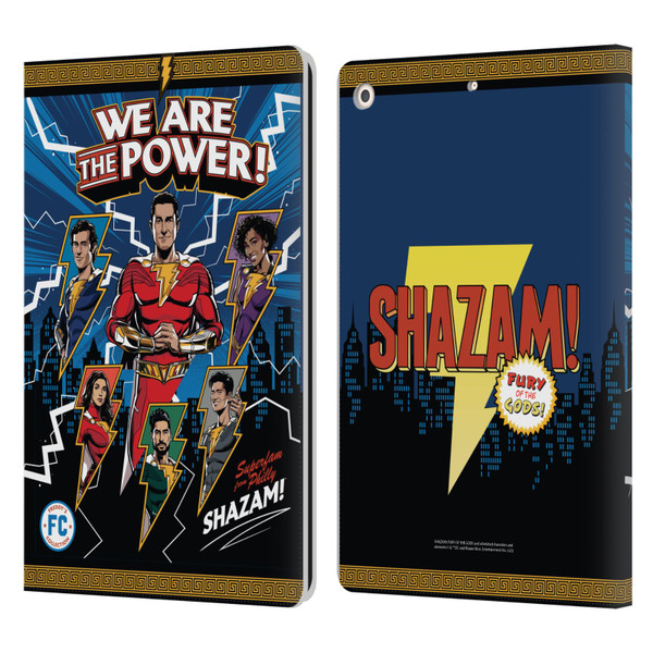 Shazam!: Fury Of The Gods Graphics Character Art Leather Book Wallet Case Cover For Apple iPad 10.2 2019/2020/2021
