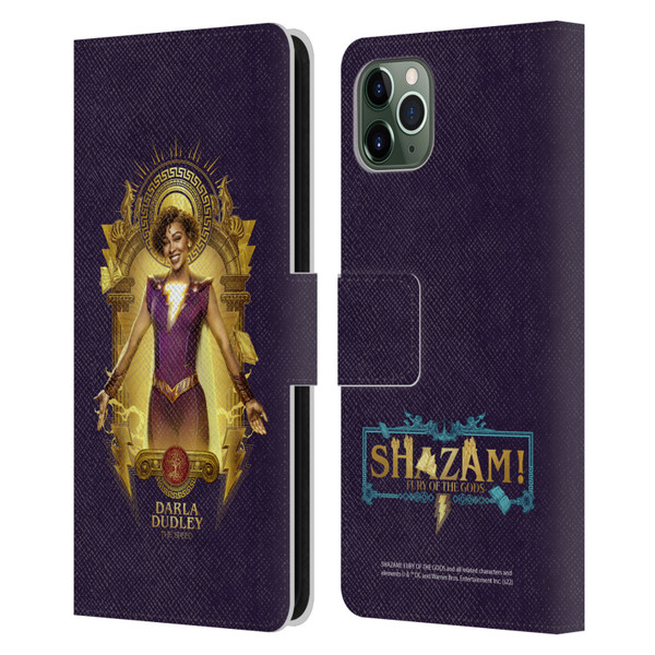 Shazam!: Fury Of The Gods Graphics Darla Leather Book Wallet Case Cover For Apple iPhone 11 Pro Max