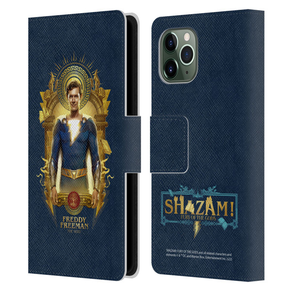 Shazam!: Fury Of The Gods Graphics Freddy Leather Book Wallet Case Cover For Apple iPhone 11 Pro