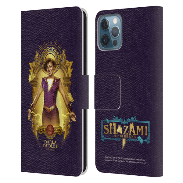 Shazam!: Fury Of The Gods Graphics Darla Leather Book Wallet Case Cover For Apple iPhone 12 / iPhone 12 Pro