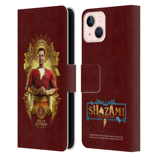 Shazam!: Fury Of The Gods Graphics Billy Leather Book Wallet Case Cover For Apple iPhone 13