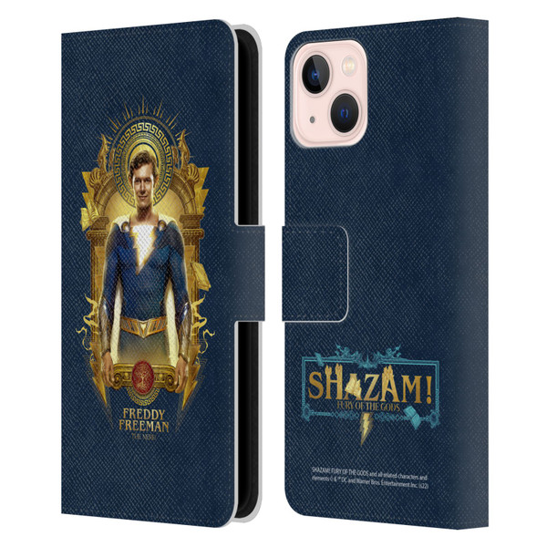 Shazam!: Fury Of The Gods Graphics Freddy Leather Book Wallet Case Cover For Apple iPhone 13