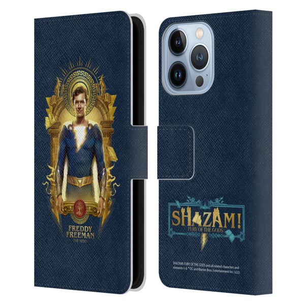 Shazam!: Fury Of The Gods Graphics Freddy Leather Book Wallet Case Cover For Apple iPhone 13 Pro