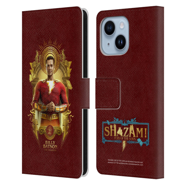 Shazam!: Fury Of The Gods Graphics Billy Leather Book Wallet Case Cover For Apple iPhone 14 Plus