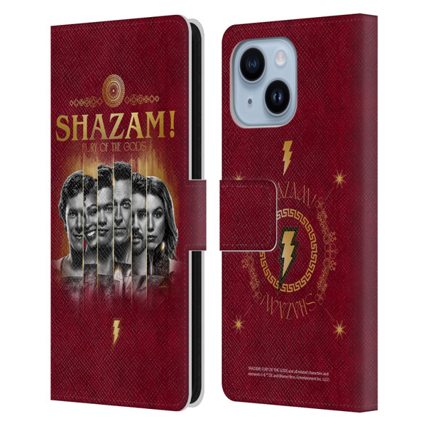 Shazam!: Fury Of The Gods Graphics Poster Leather Book Wallet Case Cover For Apple iPhone 14 Plus
