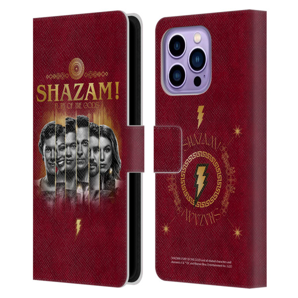 Shazam!: Fury Of The Gods Graphics Poster Leather Book Wallet Case Cover For Apple iPhone 14 Pro Max