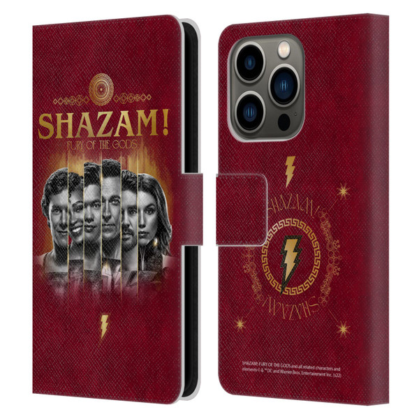 Shazam!: Fury Of The Gods Graphics Poster Leather Book Wallet Case Cover For Apple iPhone 14 Pro