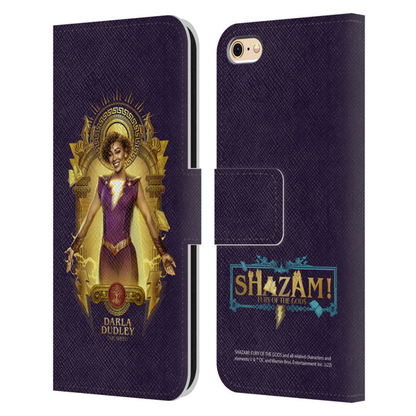 Shazam!: Fury Of The Gods Graphics Darla Leather Book Wallet Case Cover For Apple iPhone 6 / iPhone 6s