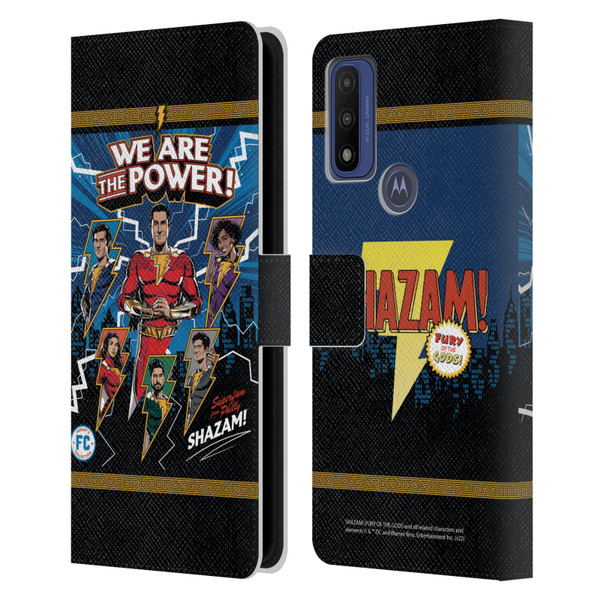 Shazam!: Fury Of The Gods Graphics Character Art Leather Book Wallet Case Cover For Motorola G Pure