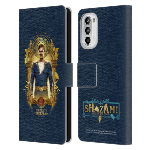 Shazam!: Fury Of The Gods Graphics Freddy Leather Book Wallet Case Cover For Motorola Moto G52