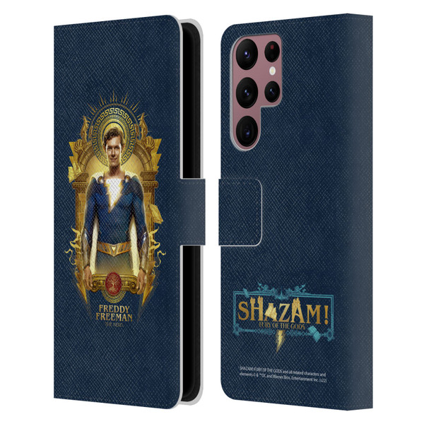 Shazam!: Fury Of The Gods Graphics Freddy Leather Book Wallet Case Cover For Samsung Galaxy S22 Ultra 5G